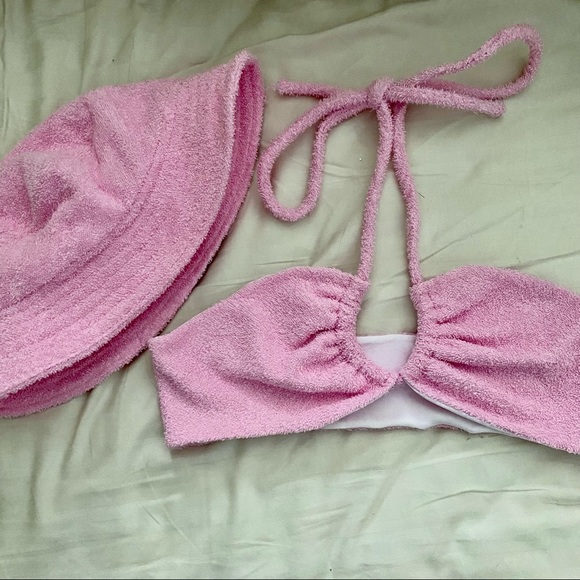 Handmade Terry Cloth Top & Bucket Hat - Picture 3 of 4